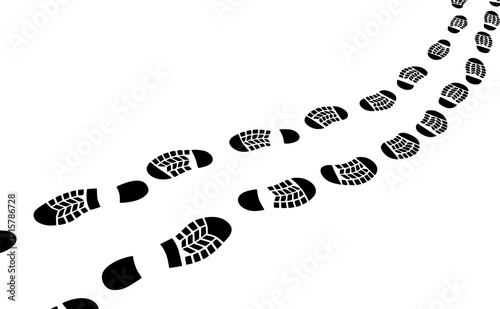 sole - shoeprints . shoe vector trail . footprint . track banner . human tracks background . 