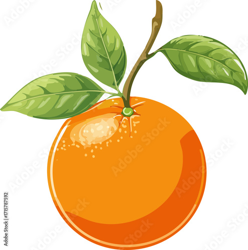 orange fruit with leaves