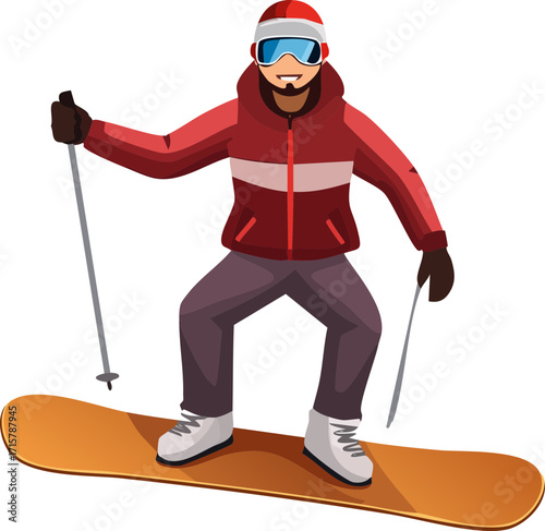 skier on a ski slope