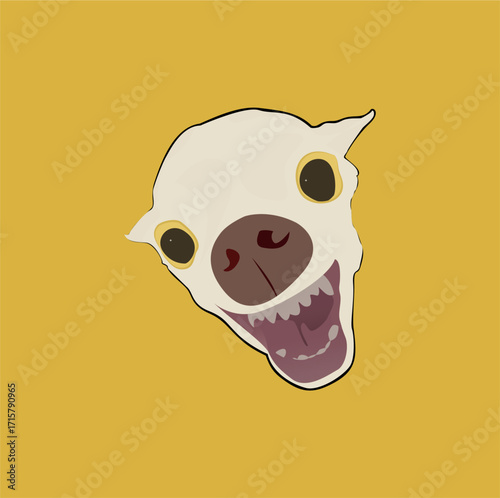 Angry Dog Meme, Vector Illustration