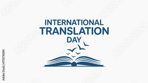 International Translation Day Open Book with Birds