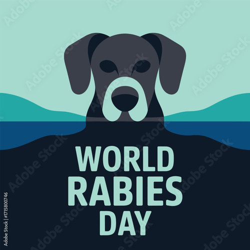 World Rabies Day Awareness Dog Symbol Design