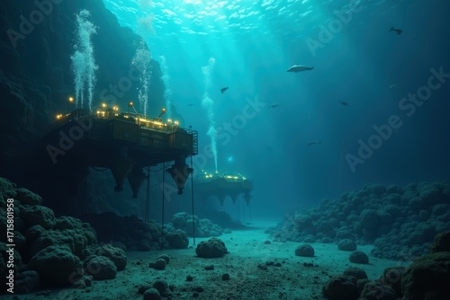 Underwater Mineral Extraction Facility in Deep Sea Environment