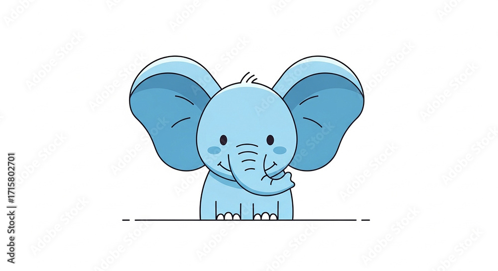 Obraz premium Close-up cartoon elephant