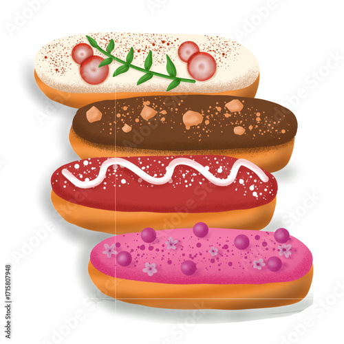illustrations Chocolate Roll / Swiss Roll