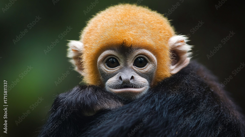 Fototapeta premium Monkey feeling cold