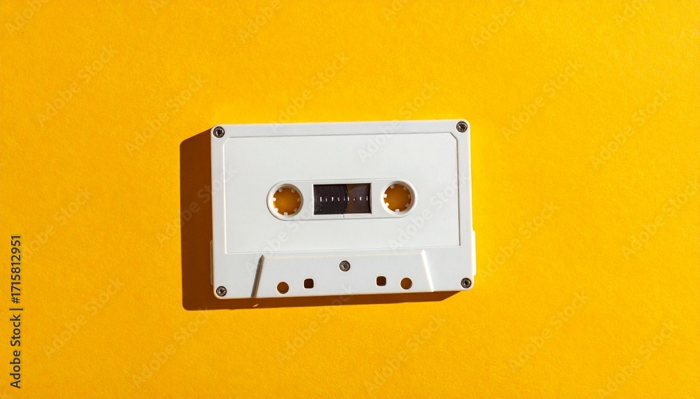 Fototapeta premium Retro cassette sensibility staying above the sunburst 