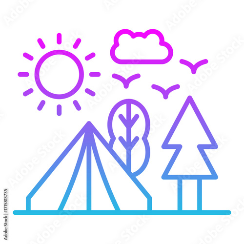 Day camping Icon