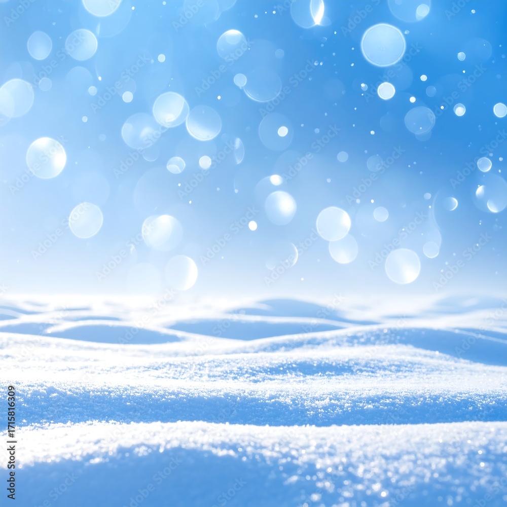custom made wallpaper toronto digitalA serene winter landscape, showcasing a pristine snow-covered expanse with gently undulating hills, overlaid with soft, ethereal light effects and sparkling, suspended particles.