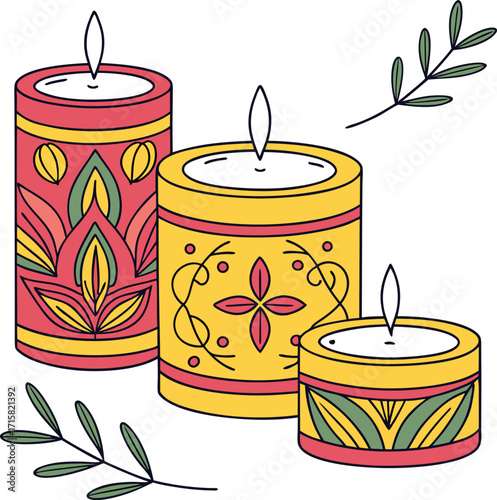 Collection of various aromatherapy candles with different scents and designs
