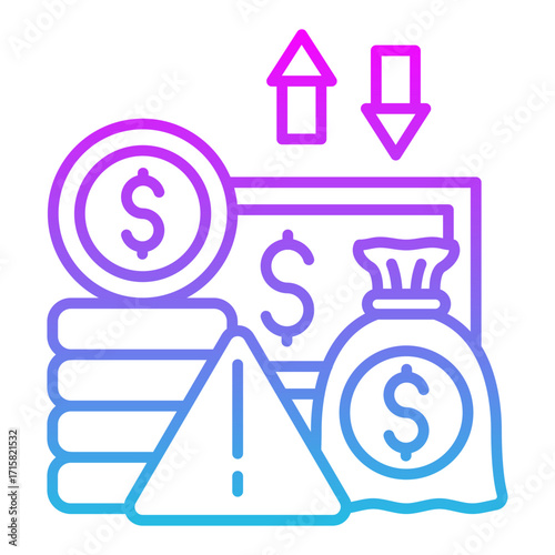 Financial risk Icon