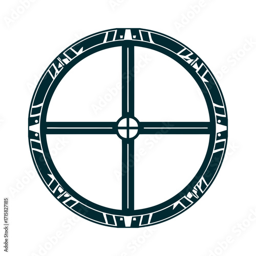 Medicine Wheel: Native American Symbol Wheel four directional circle with a central cross Native American Medicine