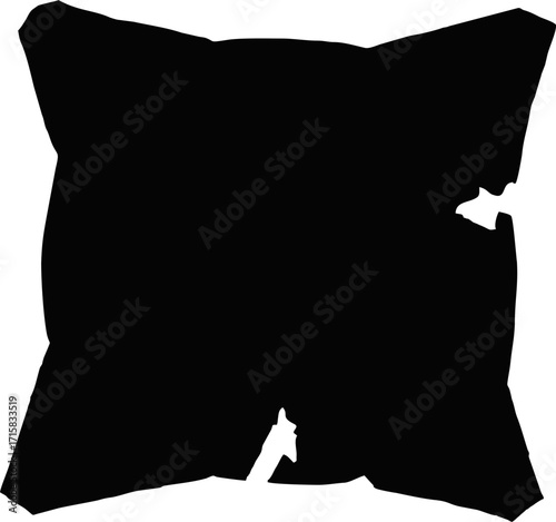 Back Support Cushion – Minimalist Vector Flat Style in a Naive Design for Ergonomic Seating and Office Comfort

