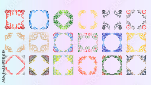 18 Unique Maasai Ornament Frames Collection – Traditional African Tribal Design Elements
