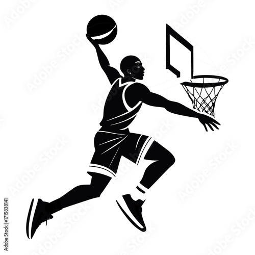 basketball player silhouette vector