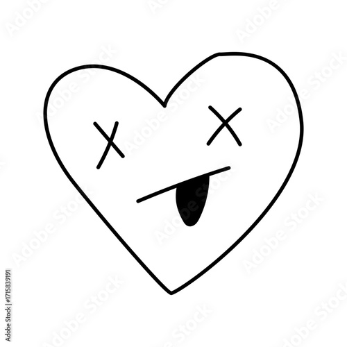 Wallpaper Mural Playful Hand-Drawn Heart Design With a Fun and Expressive Doodle Style Torontodigital.ca