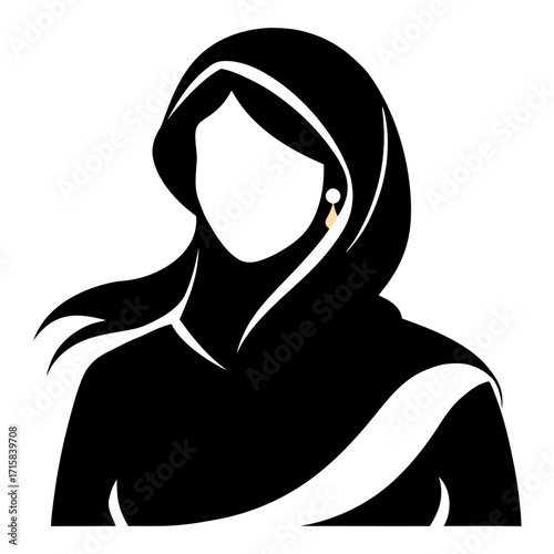 vector illustration of a woman wearing a mask