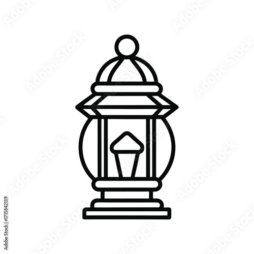 vintage lamp isolated on white background