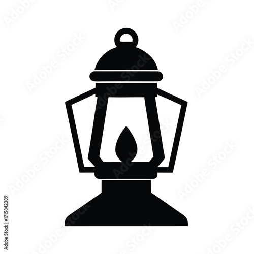 old oil lamp isolated