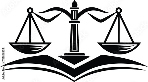 law firm simple logo vector art