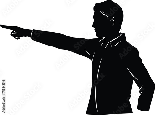 Person pointing forward silhouette vector