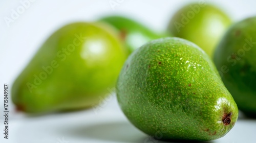 Wallpaper Mural Fresh green pears closeup organic healthy fruits background design Torontodigital.ca