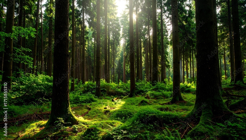 Fototapeta premium Sunlit Forest Path (4)