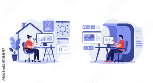 Effortless Digital Wealth Creation: Premium Vector for Intuitive Fintech Investing Platforms