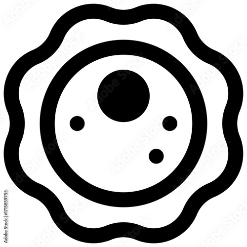 Biology. Outlined stroke vector icon with black-filled details.