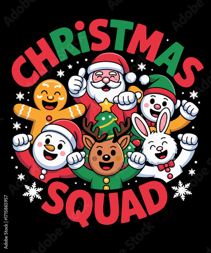 Christmas Squad Santa Dabbing Elf Family Matching Pajamas