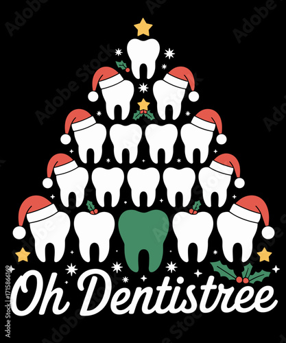 Funny Christmas Dentist Tree Dental Oh Dentistree Tooth Tree