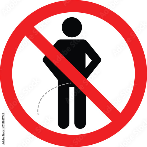 Art of no urinating sign