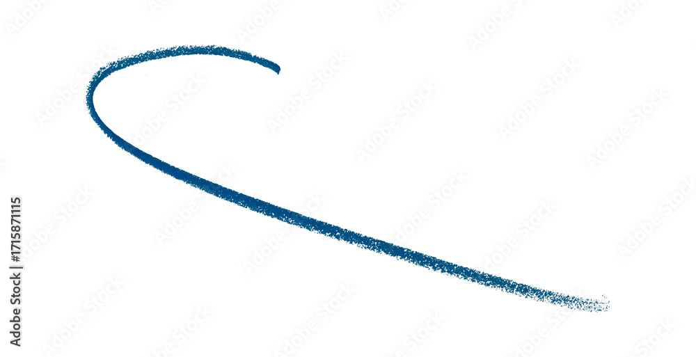 Fototapeta premium Hand drawn blue pencil lines, circles, stripes and squiggly lines on transparent background.