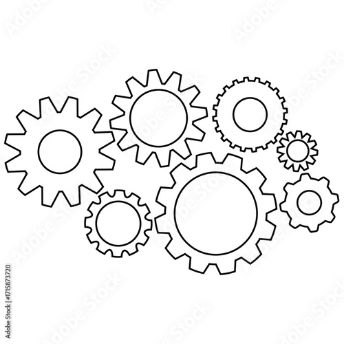 Gear icon vector. clockwork illustration sign. Mechanics symbol.