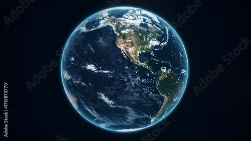 Wallpaper Mural Hand pointing at world map location Torontodigital.ca