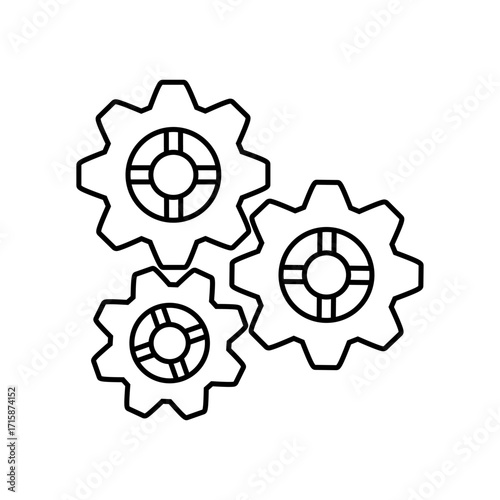 Gear icon vector. clockwork illustration sign. Mechanics symbol.