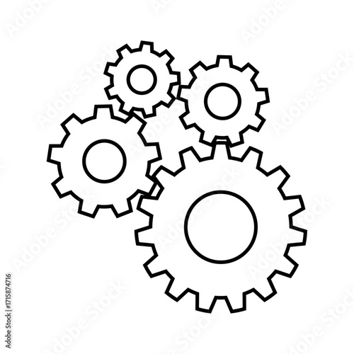 Gear icon vector. clockwork illustration sign. Mechanics symbol.