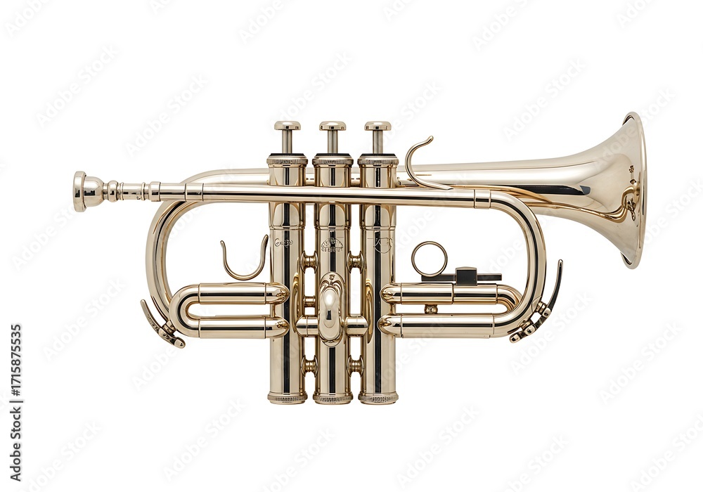 Obraz premium Golden trumpet instrument