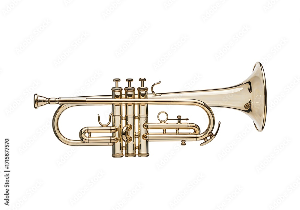 Fototapeta premium Golden trumpet instrument