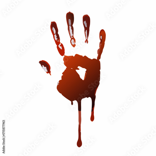 Scary Bloody Hand Print Vector Art for Halloween Designs