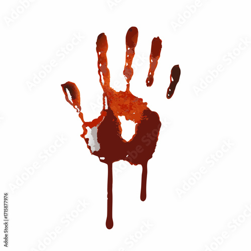 Bloody Handprint Vector – Horror Grunge Illustration