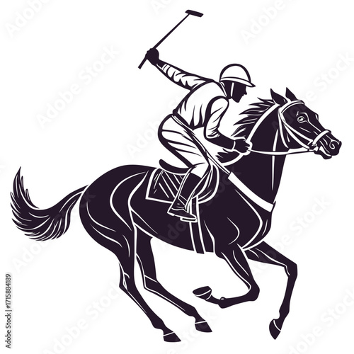 knight riding horse