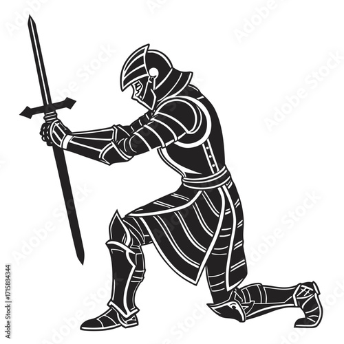 vector illustration of a knight