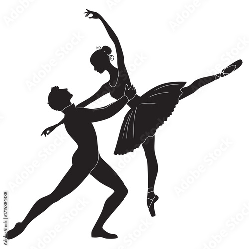 silhouette of a ballet dancer