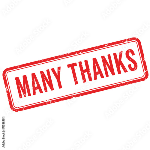 A red rubber stamp with the word thanks is prominently displayed