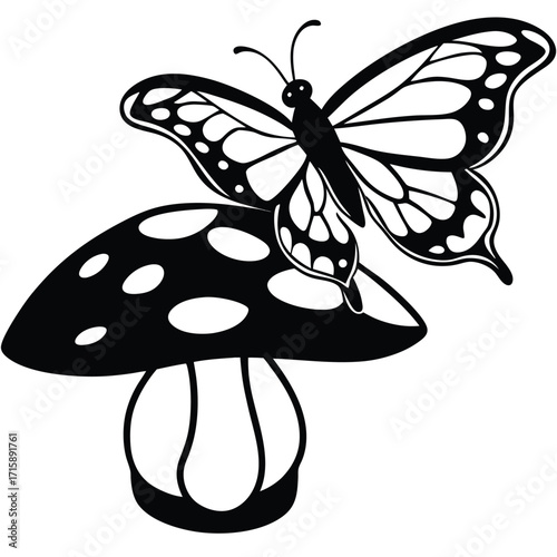 vector illustration of a mushroom