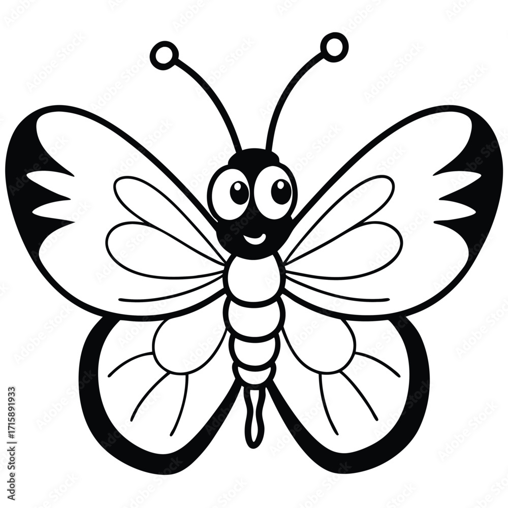 Fototapeta premium butterfly-with-rainbow-gradient-wings-clipart-on-w.eps