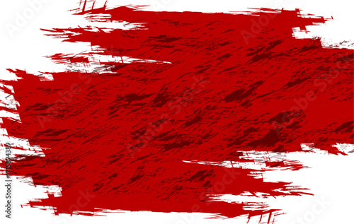 Abstract red grunge paint texture with rough brush strokes on white background. This distressed grunge brush stroke background is ideal for creative projects, posters, album covers, modern art.
