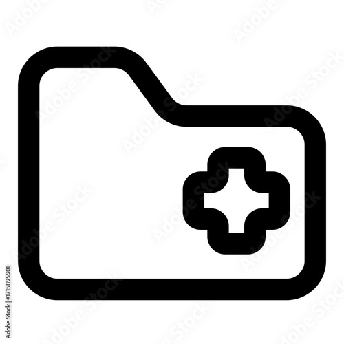medical outline icon set