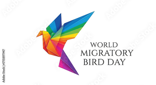 Free Download Bird design representing freedom and hope for World Migratory Bird Day - GFXLoad